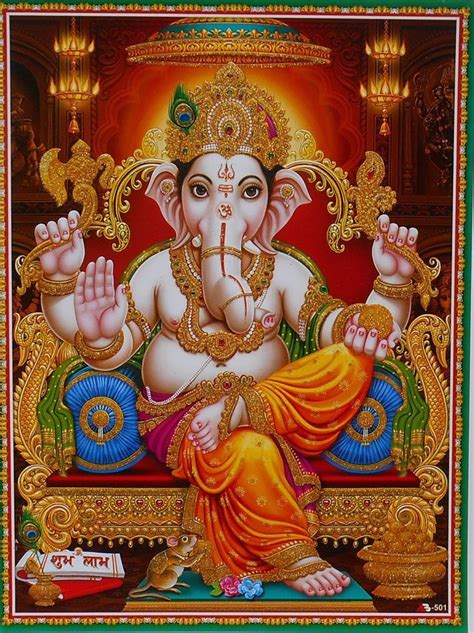 Hindu Deity God Ganesh Glittered Print In India S15 Lord Ganesha