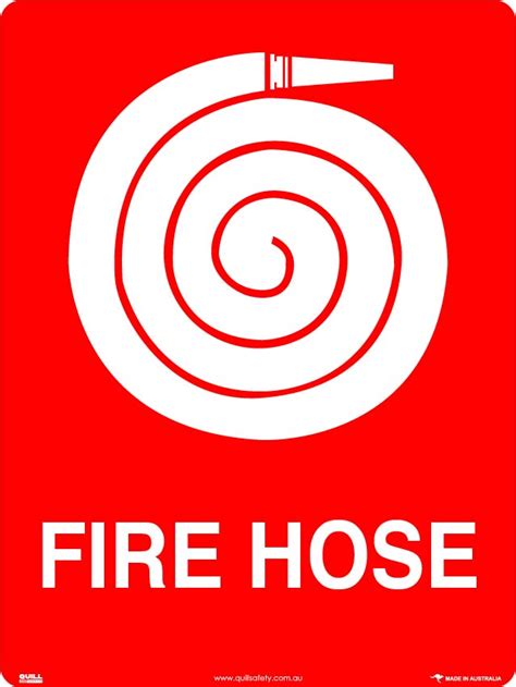 Fire Signs Fire Hose With Pictogram Quill Safety