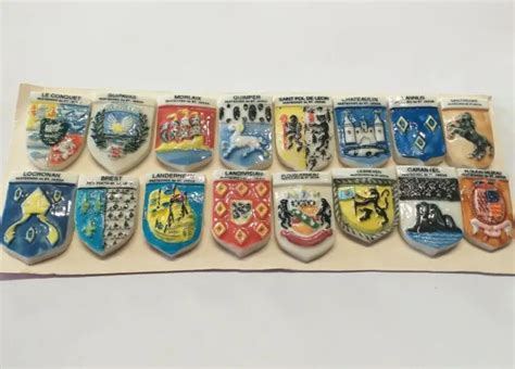 SÉRIE COMPLÈTE DE fèves LES ARMOIRIES DU FINISTERE 1994 BLASONS DE