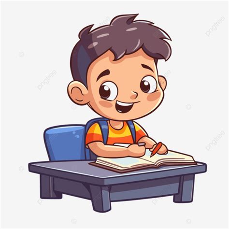 Enfants Faisant Des Devoirs Dessin Animé