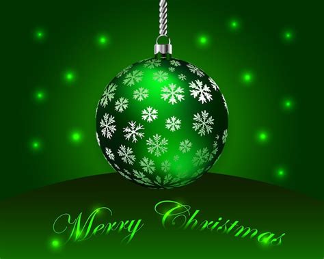 Premium Vector Bright Green Christmas Ball With Snowflakes D