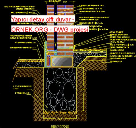 Proje Sitesi Duvar Detay Autocad Projesi