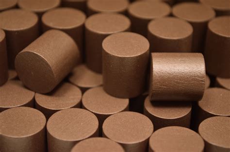 Brown Wooden Cylinders 15mm