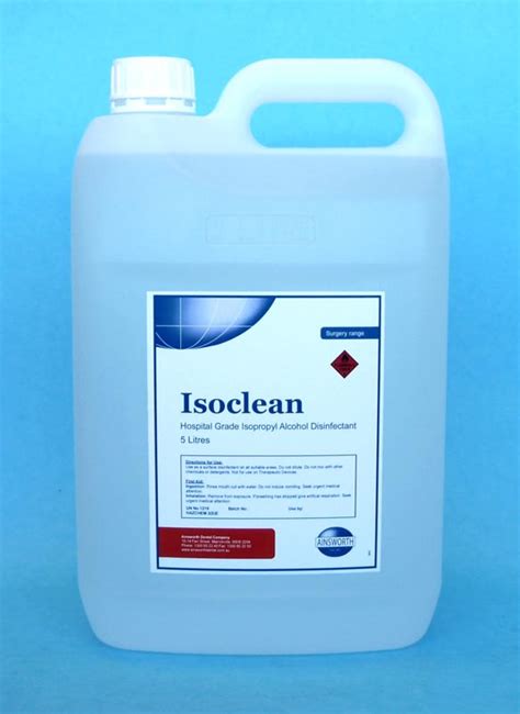 Ainsworth Isoclean Disinfectant – Isopropyl Alcohol 5L – Ainsworth ...