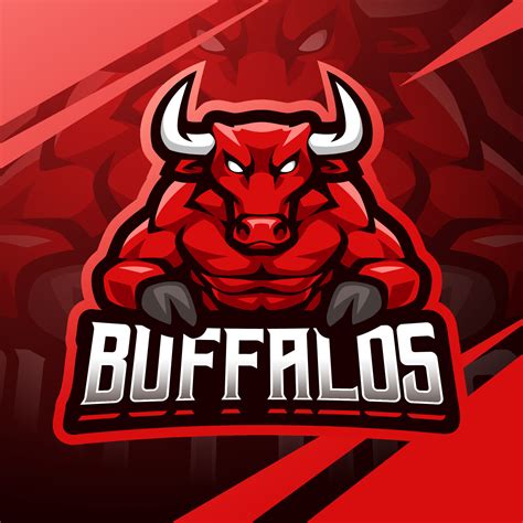 Buffalo esport mascot logo design 15644117 Vector Art at Vecteezy