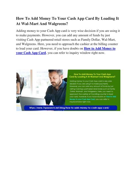 Ppt How To Add Money To Your Cash App Card By Loading It At Wal Mart And Walgreens Powerpoint