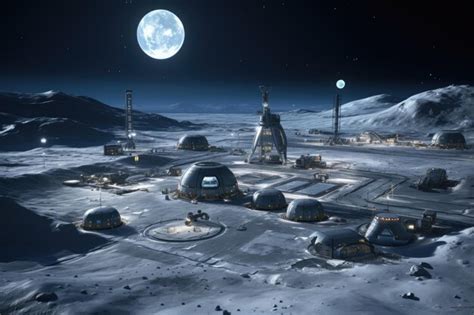 Lunar Base Blueprint With Detailed Engineering Designs Premium AI