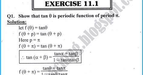 Adamjee Coaching Graphs Of Trigonometric Functions Exercise