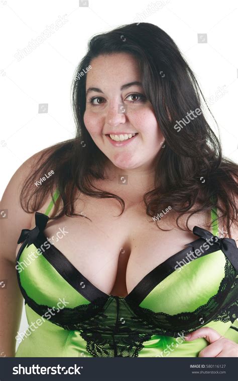 Plus Size Bbw Brunette Woman Posing Stock Photo Shutterstock