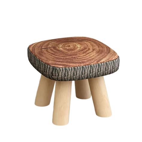 Snapklik.com : JZSMY Solid Wood Stool Home Square Low Stool Cute ...