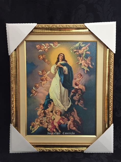 Quadro Nossa Senhora Da Imaculada Conceição 50x40cm Resina Frete grátis