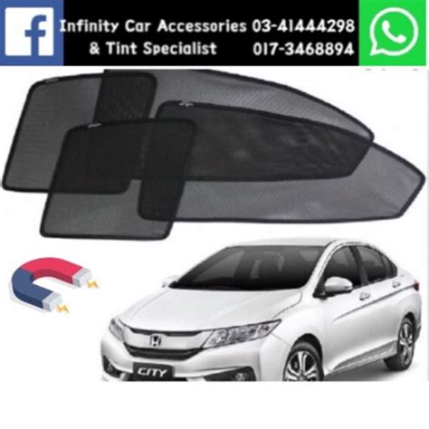 Honda City Gm Magnetic Sunshade Sun Shade Pcs Shopee Malaysia