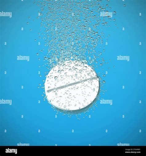 Effervescent White Pill Tablet Dissolving Stock Photo Alamy