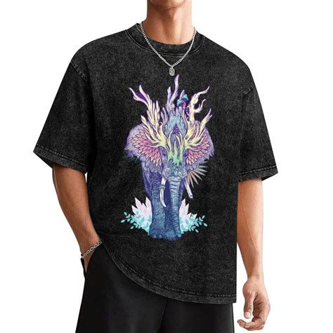 Spirit Animal-футболка со слоном, корейская модная футболка с рисунком ...