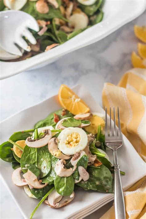 Classic Spinach Salad With Honey Dijon Vinaigrette • Beyond Mere Sustenance