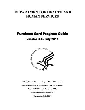 Fillable Online Oamp Od Nih Purchase Card Program Guide Version 6 0