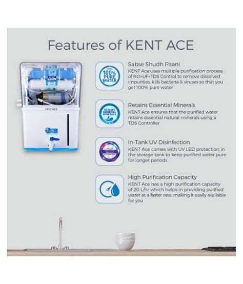 2021 Lowest Price Kent Ace 8 L Ro Uv Uf Tds Water Purifier