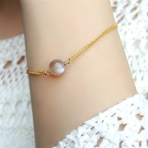 灰月光手鍊 14k包金 Grey Moon Bracelet 14kgf 設計館 Quazar Studio 手鍊手環