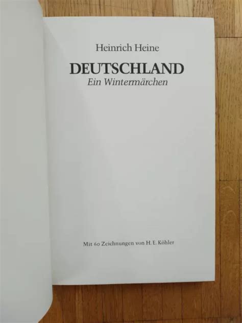 HEINRICH HEINE DEUTSCHLAND ein Wintermärchen Zeichnungen H E Köhler