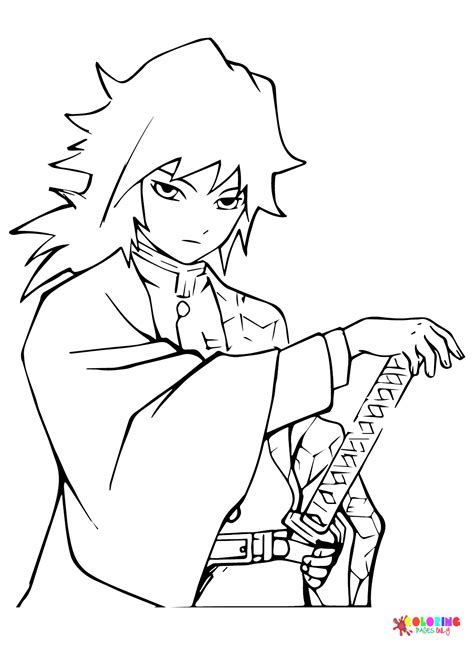 Imprimible Giyu Tomioka Coloring Pages Giyu Tomioka Coloring Pages