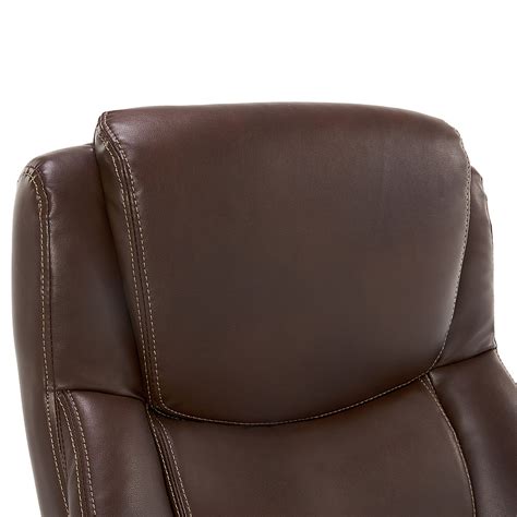 La Z Boy Delano Big And Tall Bonded Leather Executive Chair Chestnut Brown 45833oss Best Buy