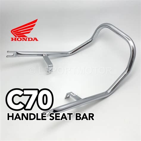 HONDA C70 L BAR SPOILER REAR SEAT HANDLE BAR OEM CHROME C70 BULAT