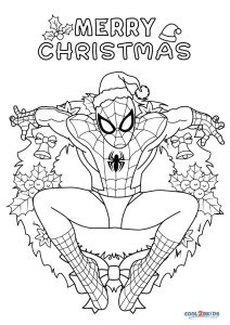 Best Ideas For Coloring Spiderman At Christmas Coloring Page The Best