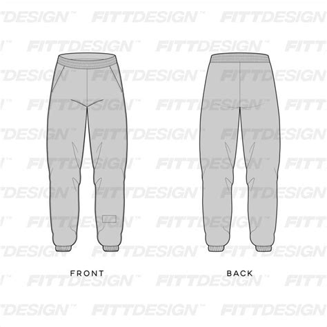 Ladies Organic Lounge Relaxed Fit Cuffed Joggers Template Tech Pack By Fittdesign Fleece