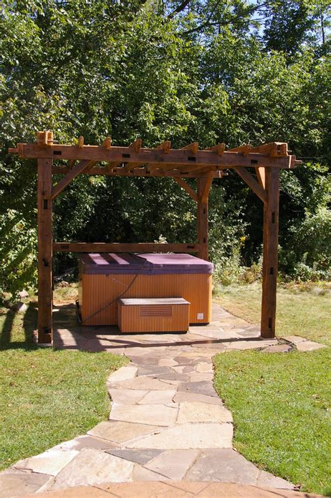 Barn Beam Pergolas Traditional Landscape Toronto By Sticks And Stone Design And Contracting