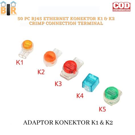 Jual Pcs Rj Ethernet Konektor K K Crimp Connection Terminal