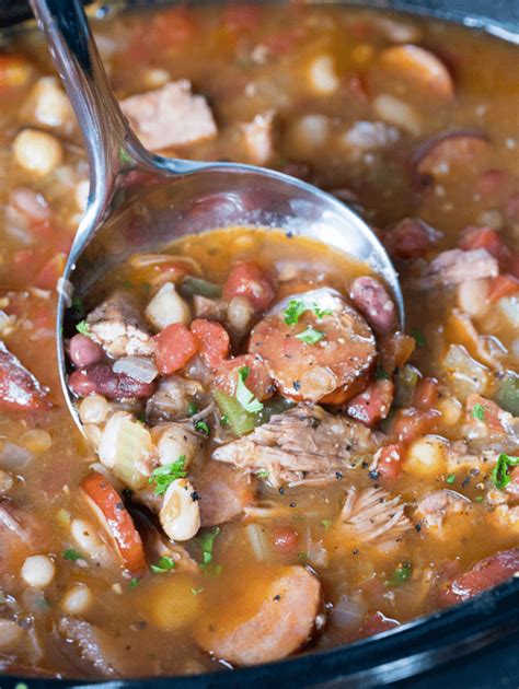 Slow Cooker Cajun Bean Turkey Soup Recipe Tasty Recipes