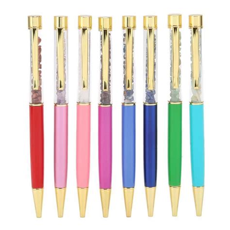 TMISHION stylos en cristal 8 PCS Cristal Stylo À Bille À La Mode Coloré