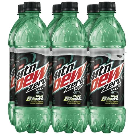 Mtn Dew Baja Blast Zero Sugar, 16.9 oz Bottles, 6 Count - Walmart.com ...