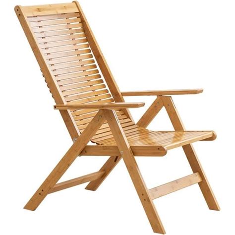 LIWI Chaises longues HAIYU en Bois Fauteuil Inclinable Extérieur Pliant