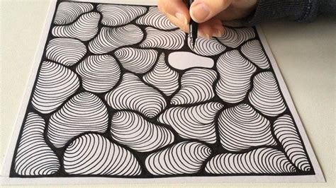 Satisfying Finish Of An Easy Zendoodle Doodle Drawings Zentangle