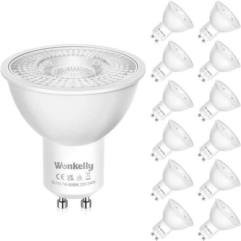 Ampoules LED GU10 Blanc Froid 6000K Ampoules Spot GU10 7W équivalent