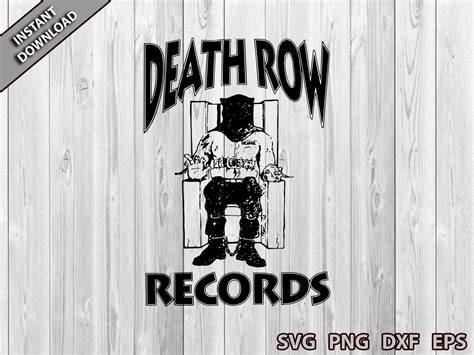 Death Row Records Black Logo Svg Fan Art & Gear Svg Death | Etsy