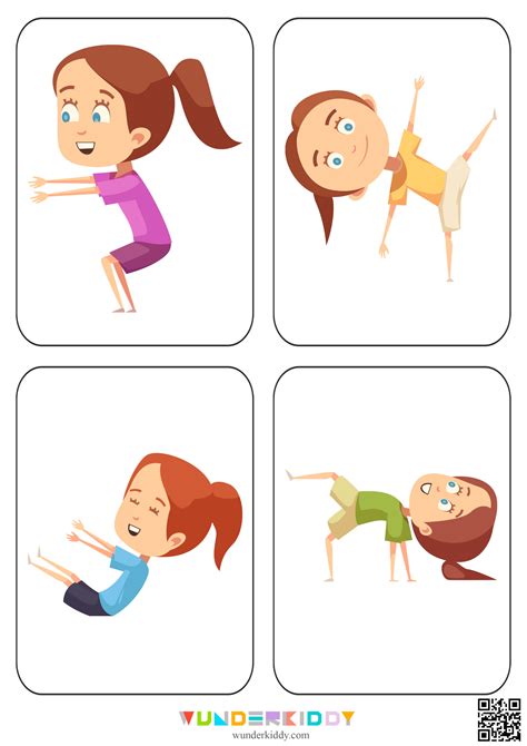 Printable Exercise Stick Figure Physical Workout For Kids