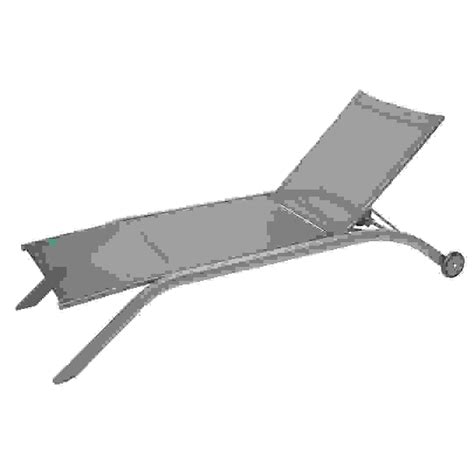 Buy Hesperide Milenio Aluminum Sunlounger 196 X 80 X 98 Cm Olive