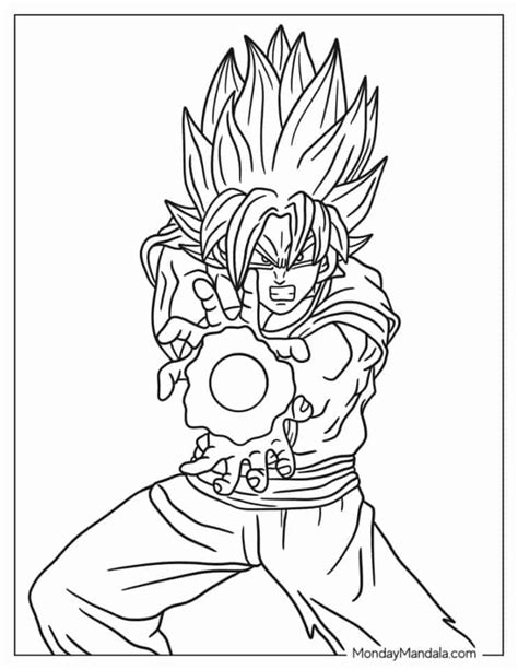 Goku Coloring Pages Free Pdf Printables