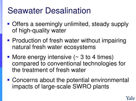 Ppt Seawater Desalination Energy And Technology Powerpoint