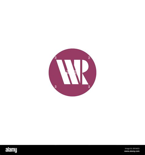 Plantilla De Dise O Del Logotipo De Wr O Rw Con La Letra Inicial Imagen