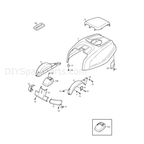 Stiga VILLA 12 HST 13 2729 15 2011 2012 Parts Diagram Body Work 0