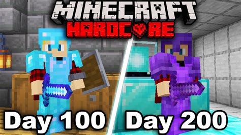 I Survived 200 Days In Hardcore Minecraft And This Happened YouTube