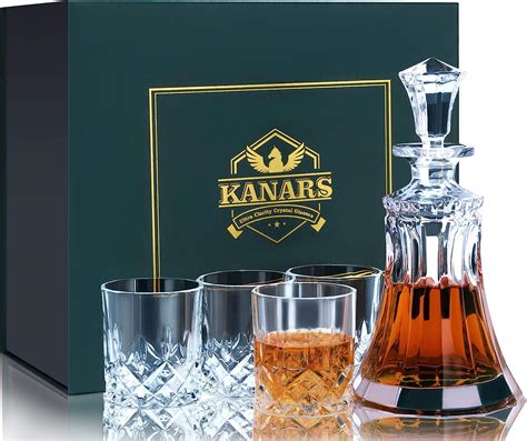 KANARS Whisky Glazen En Karaf Set 550 Ml Kristallen Whiskykaraf Met