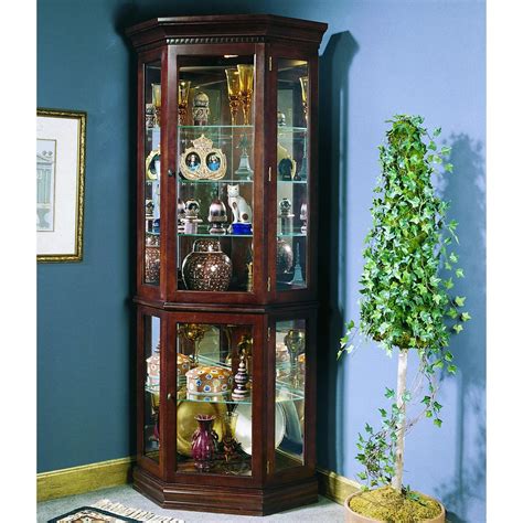Cherry Curio Cabinet - Foter