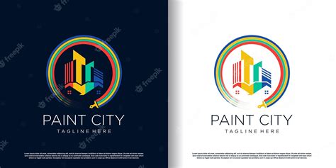 Premium Vector Painting Logo Design With Creative Unique Style