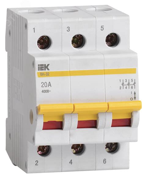 Выключатель нагрузки 3п ВН-32 20А артикул MNV10-3-020 IEK - купить в ...