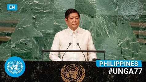 Philippines President Addresses United Nations General Debate