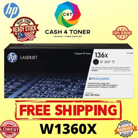 Genuine Hp 136a 136x Black Original Laserjet Toner Cartridge W1360x Ready Stock Shopee Malaysia